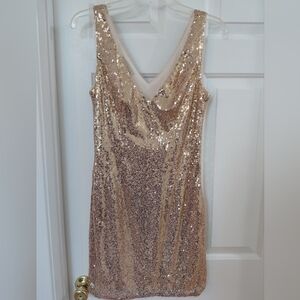 Sequin Dress in  Gold